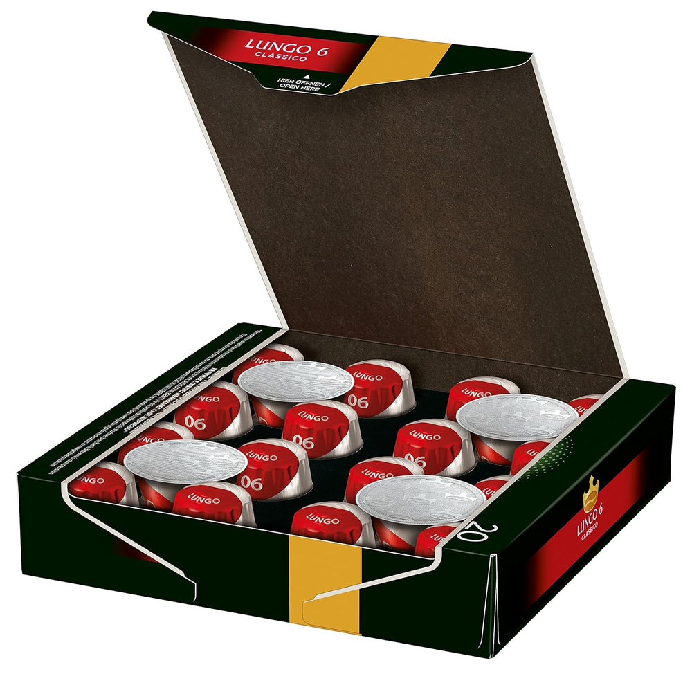 Capsules de café Lungo Classico, intensité 6 sur 12, 10 x 20 tasses & Capsules de café Espresso Ristretto, intensité 12 sur 12, 200 capsules compatibles Nespresso®*, 10 x 20 tasses