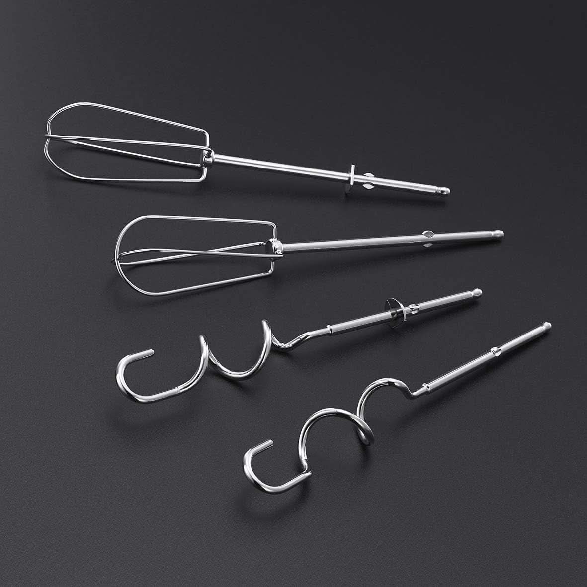 Russell Hobbs Handmixer [Handrührgerät] Desire Rot (5 Geschwindigkeitsstufen+Turbofunktion, 2 Spülmaschinengeeignete Rührbesen & Knethaken, Auswurftaste, Aufrechte Parkposition) Handrührer 24670-56 Bucatarie Naty Shop