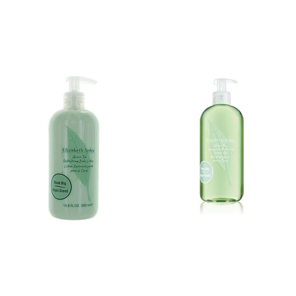 Elizabeth Arden - lotion pour le corps rafraîchissante au parfum d'extrait de thé vert, 500 ml Douche et bain Naty Shop Set Lotion pour le corps + Gel douche