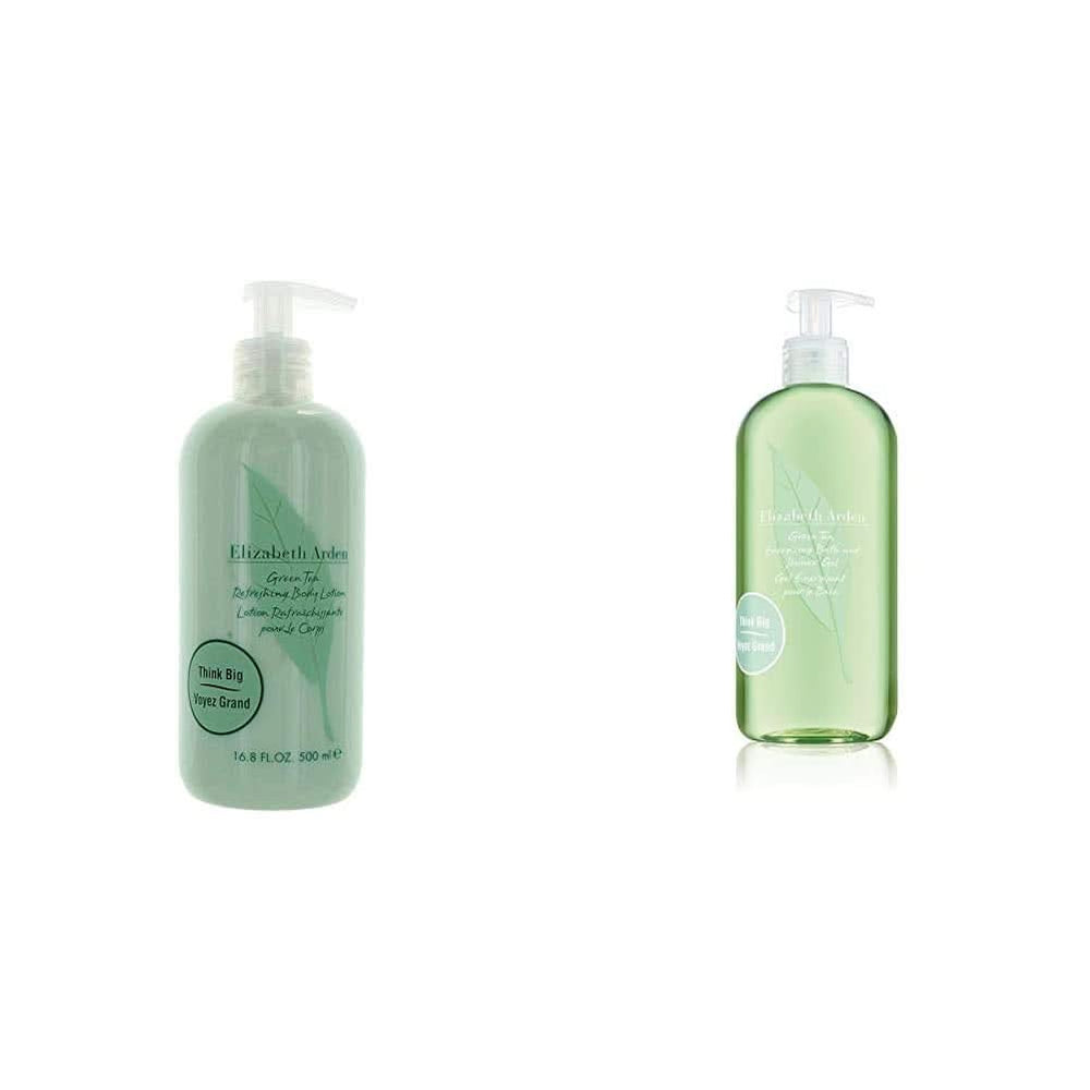 Elizabeth Arden - lotion pour le corps rafraîchissante au parfum d'extrait de thé vert, 500 ml Douche et bain Naty Shop Set Lotion pour le corps + Gel douche