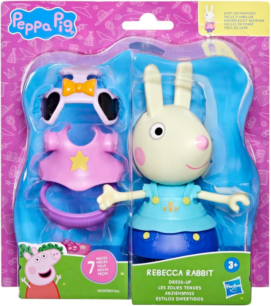 Peppa Pig Luisa Spoon – Figurine à habiller amusante, poupée fille de 15 cm avec accessoires et vêtements, ensemble de jouets interactifs pour les tout-petits à partir de 3 ans