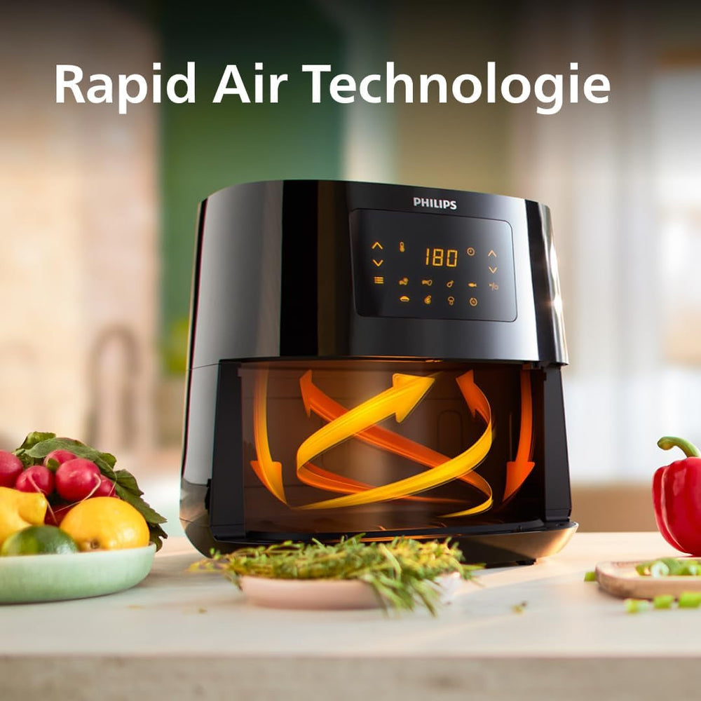 Philips 3000Er Airfryer XL - Technologie Rapid Air, friture avec jusqu'à 90 % de graisse en moins, capacité 1,2 kg, 6,2 litres, écran tactile Électroménager Naty Shop