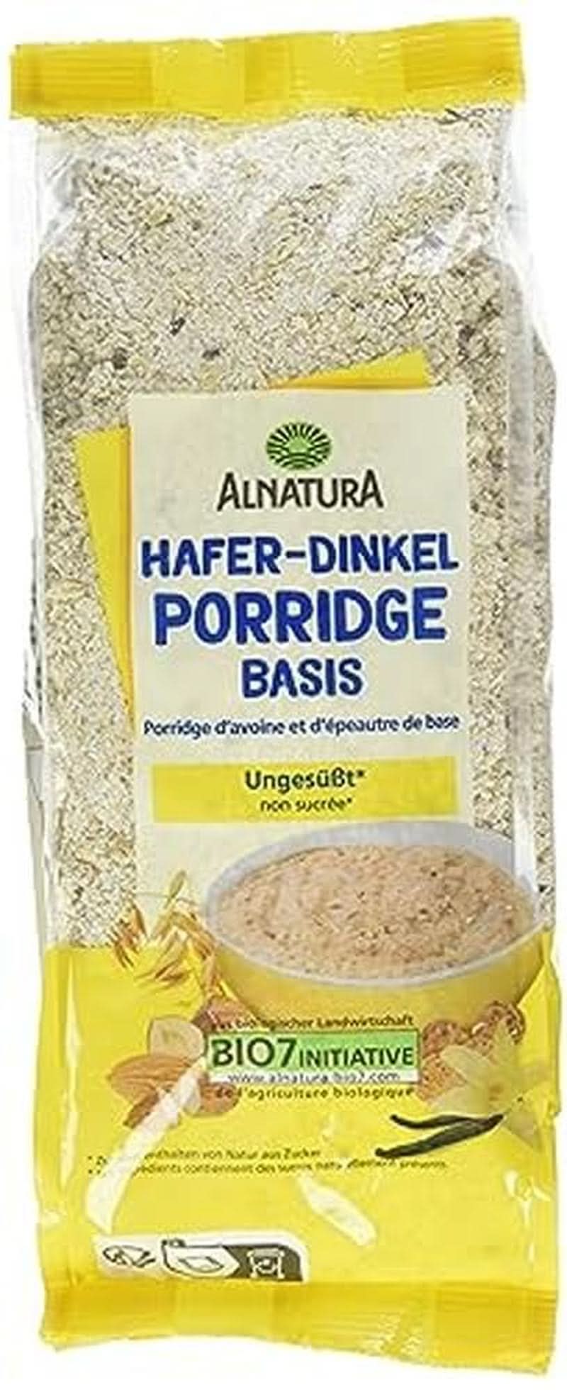 Base d'avoine et d'épeautre bio pour PORRIDGE, 500 grammes Céréales Naty Shop
