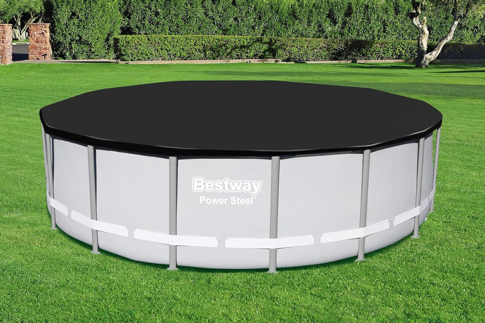 Prelată Bestway din PVC Ø 493 cm, neagră, rotundă