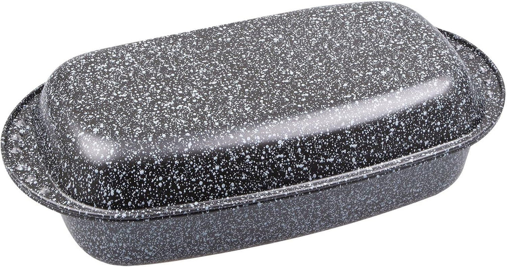 C|H|G Brotback- Und Bratenform Mit Deckel "Granito", Skandia Xtreme Plus: 4-Fach Antihaftbeschichtung in Granitoptik, 37 X 20 X 7 Cm, Made in Germany Matrite si tavi pentru copt Naty Shop