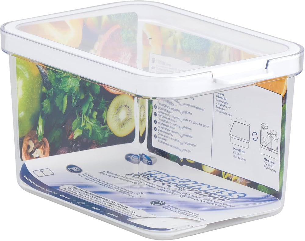 CARE + PROTECT Récipient alimentaire intelligent, parfaitement empilable, organisateur de réfrigérateur, protège les aliments de l'humidité, garde les aliments frais plus longtemps, 2,15 L Naty Shop boîtes de conservation alimentaire 2,15 L