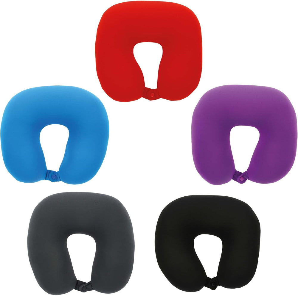 Sumex Oreiller de Voyage Oreiller Cervical pour Enfants et Adultes en Forme de U Ultra Doux Lavable Idéal pour Les Voyages Rouge Oreillers de Voyage Naty Shop