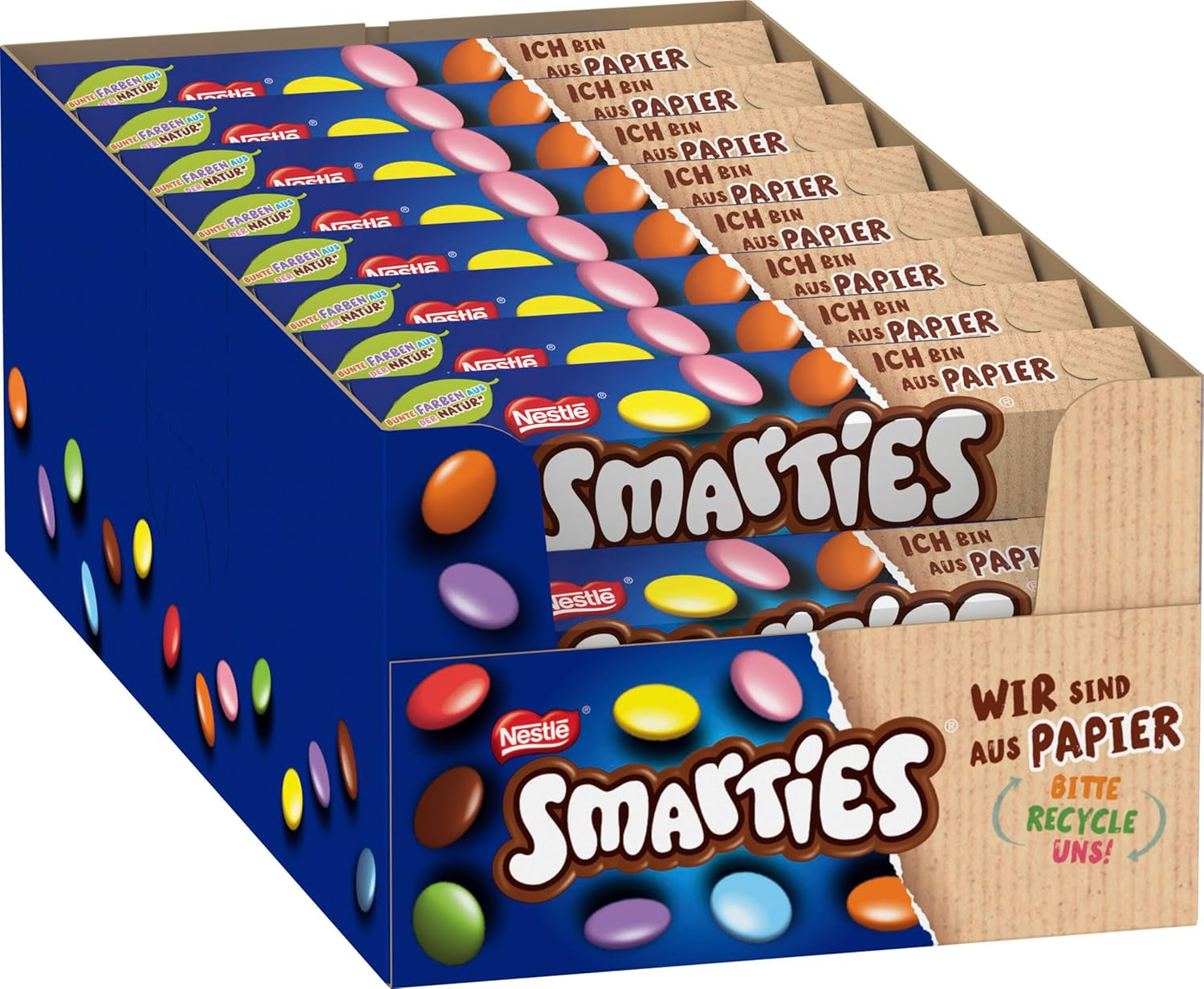 Nestlé SMARTIES Mini, petites lentilles au chocolat au lait, emballées individuellement, paquet de 16 (16 x 187 g)