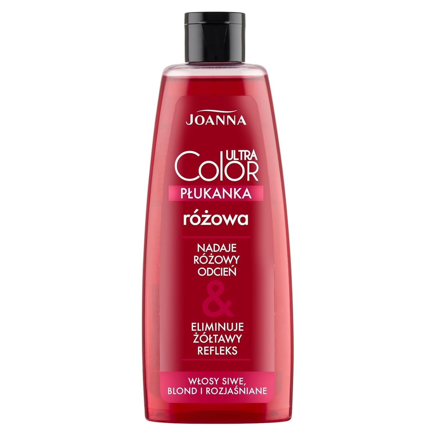 Joanna Ultra Color - Après-shampooing rose pour cheveux blonds et clairs - Rose pastel - Brillance naturelle - Élimine la teinte jaune des cheveux gris-blonds - Effet temporaire - 150 ml Teinture capillaire Naty Shop