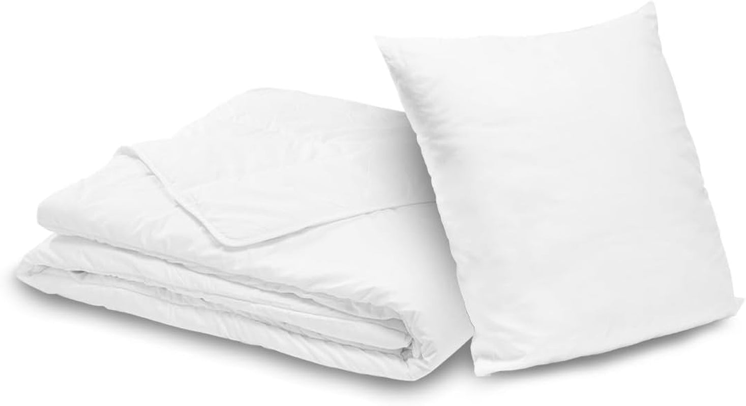 Bleu Calin Home Collection Pack couette 'Caline' pour 2 personnes 220X240 Cm avec 2 oreillers 60X60 Cm, blanc Couettes et couettes Naty Shop 140 X 200 Cm