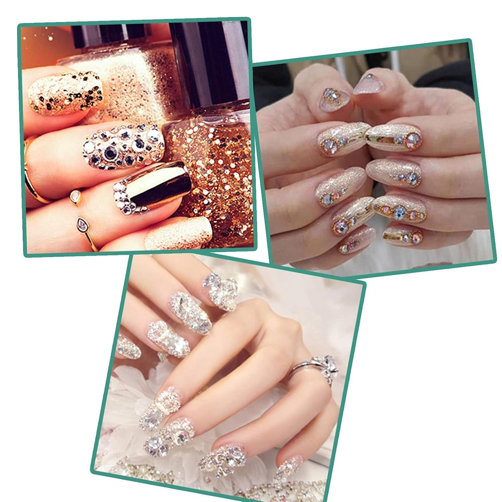 ANGNYA 4000 Pièces Strasssteine ​​​​Nägel Nail Art Strasssteine ​​​​Dekorationen Nagelsteine ​​​​Für Nail Art Zubehör Und Klare Kristall Strasssteine ​​​​Handwork Mit Pick up Pinzette Et Strass Picker Dotting Pen…
