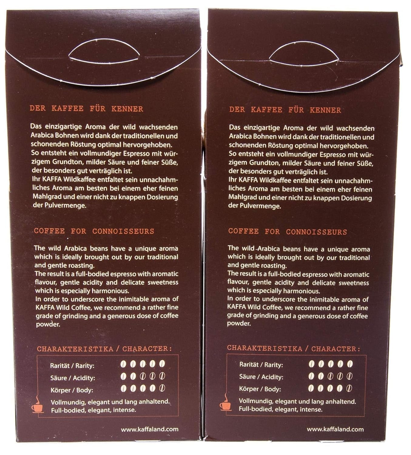 Café sauvage biologique, torréfaction expresso, grains entiers (2 x 250 g)