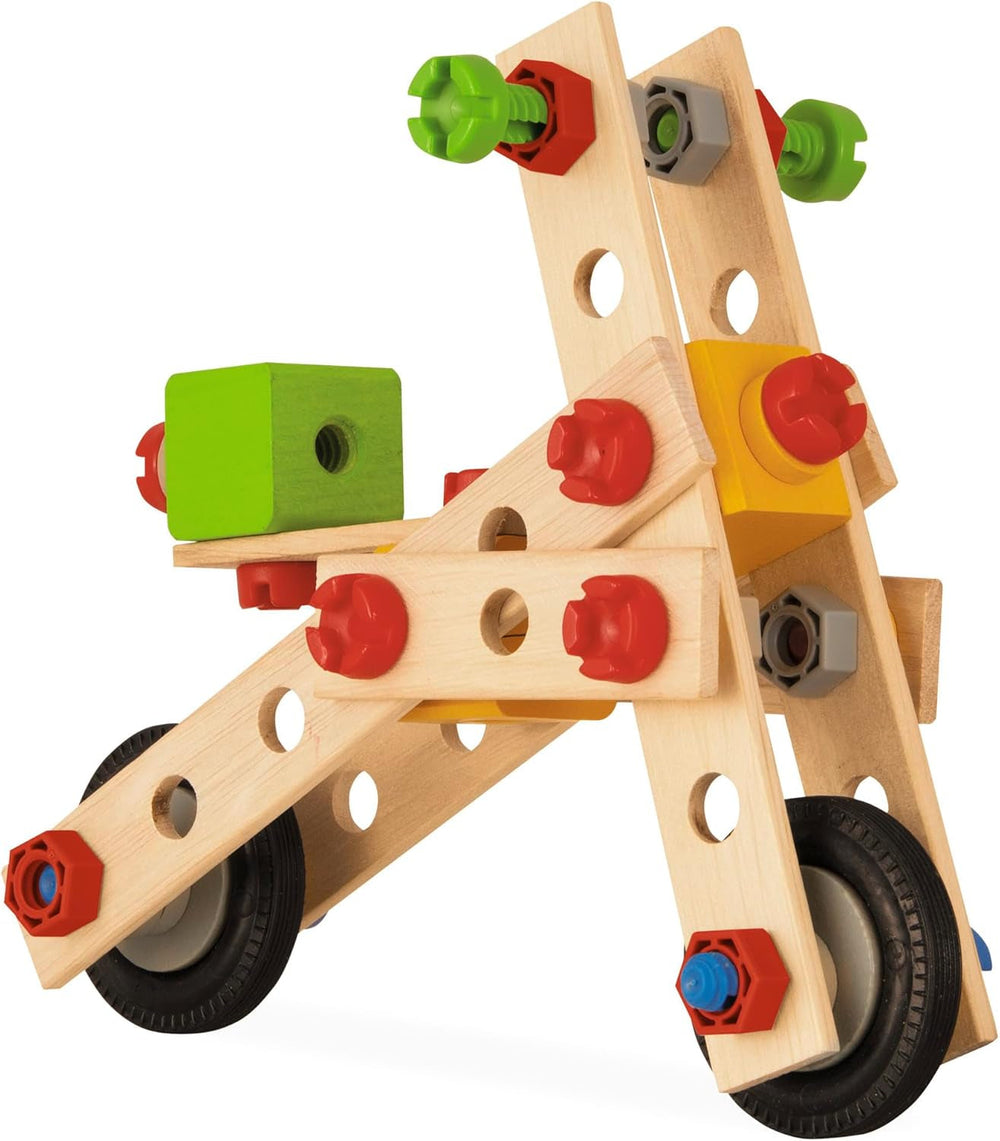 Eichhorn - Constructor Hubschrauber, 5 Verschiedene Modellvarianten, Konstruktionsspielzeug mit 120 Teilen,vielseitiges Holzspielzeug, aus 100% FSC zertifiziertem Buchenholz, ab 4 Jahren