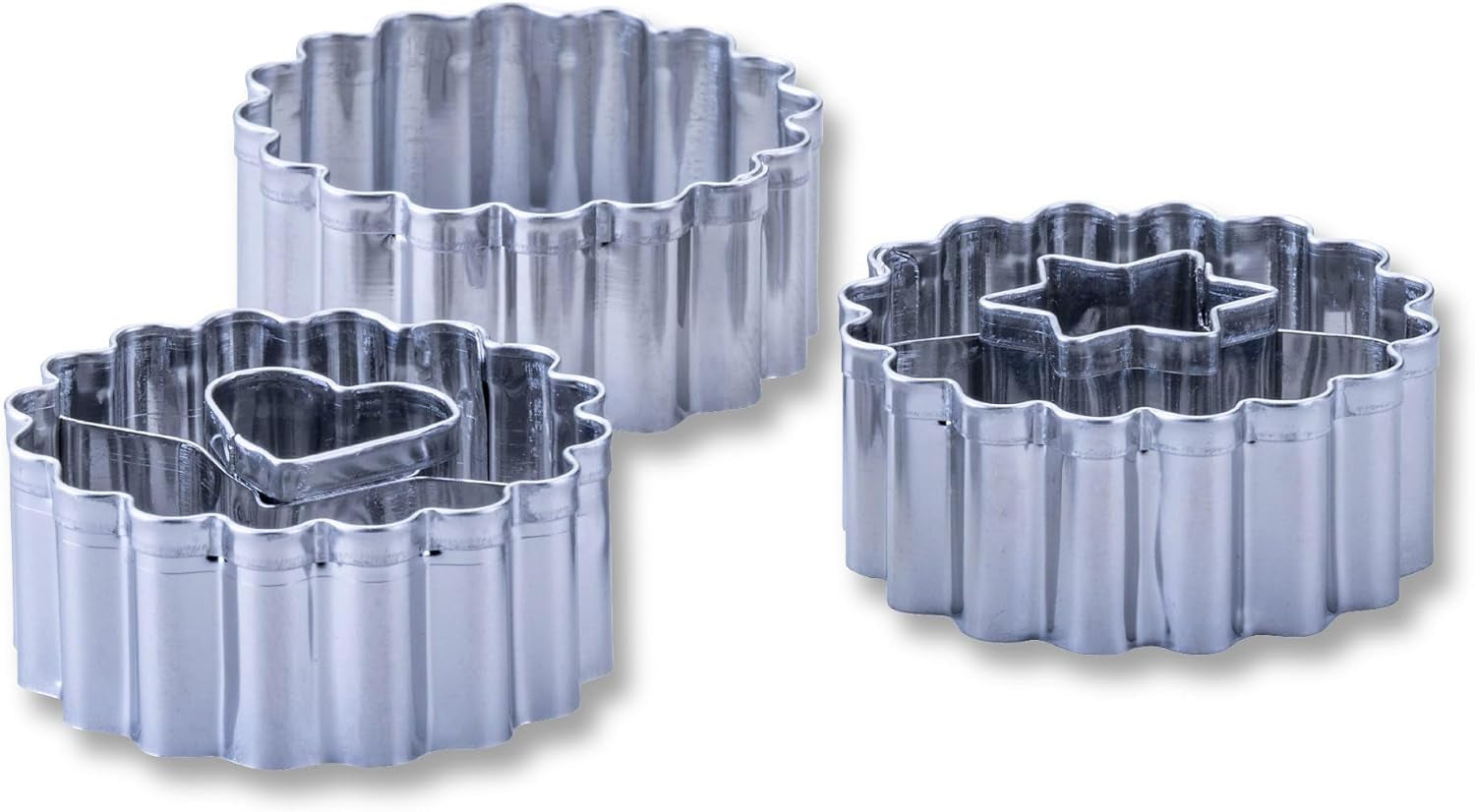 Zenker Ausstecher-Set Linzer Herz und Stern aus Edelstahl – Perfekt für Weihnachtskekse, 3-teilig, inkl. Geschenkverpackung, spülmaschinengeeignet und rustfrei – The Christmas Candy Shop