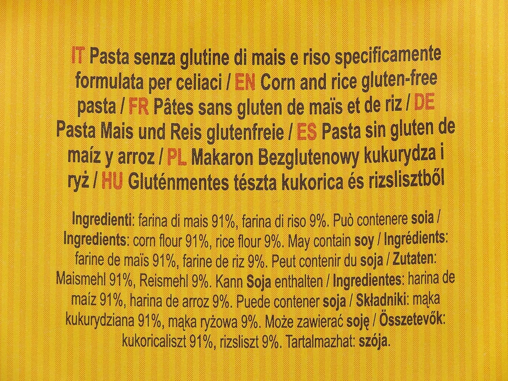Pâtes penne sans gluten au maïs et riz, 400g