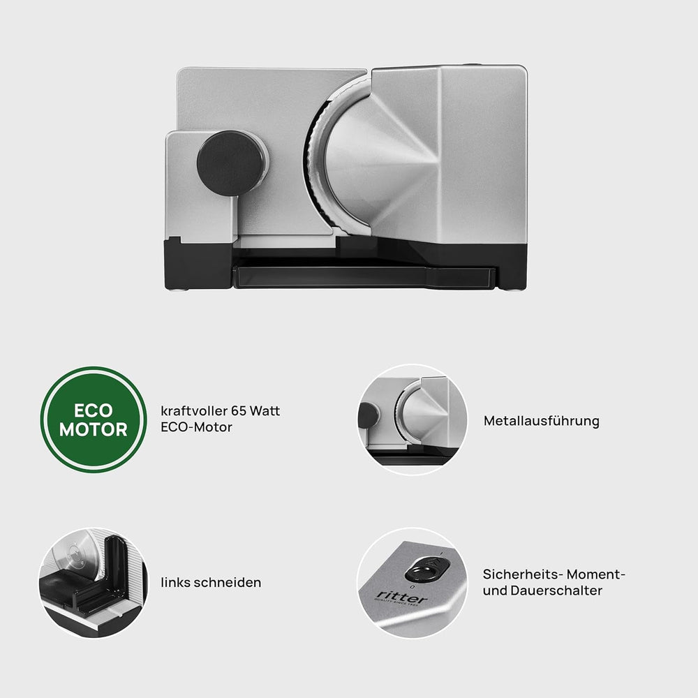 Ritter E 18 Trancheuse électrique multifonction pour gauchers Fabriqué en Allemagne Déchiqueteuses et trancheuses Naty Shop