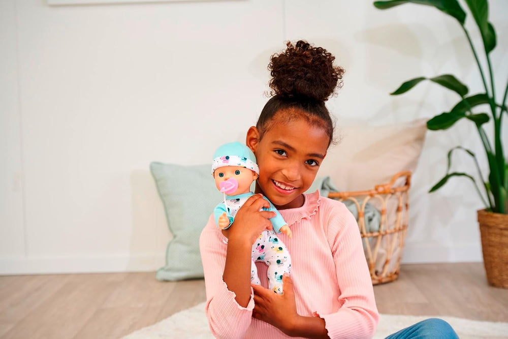 Poupée en vinyle nouveau-né petit éléphant avec fonction d'alimentation et de boisson, biberon et tétine, 30 cm, poupées de 2 ans Naty Shop