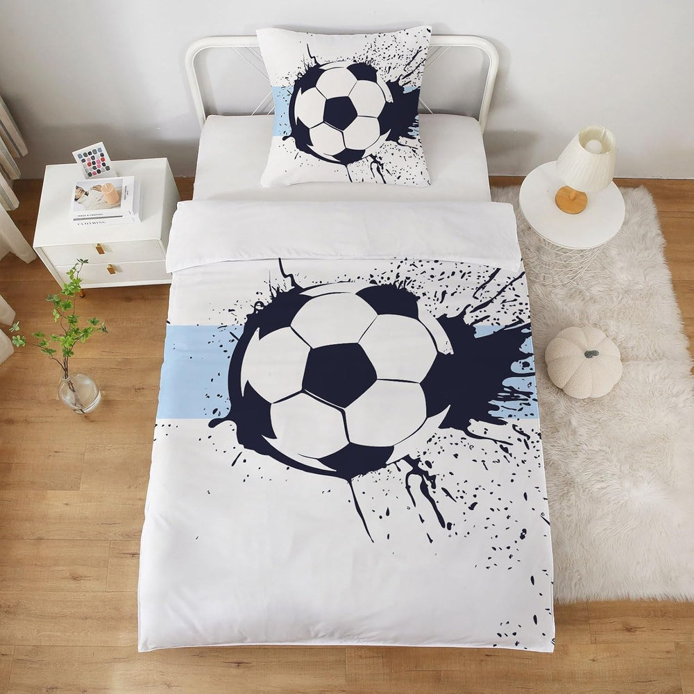 Linge de lit garçon, football, microfibre polyester Linge de lit - enfant Naty Shop