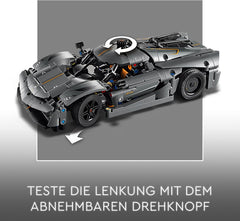LEGO Technic Koenigsegg Jesko Absolut Supersportwagen in Grau, Bauspielzeug für Jungen und Mädchen, Spielzeugauto für Kinder, Geschenk für Autofans, Dekoration für das Kinderzimmer 42173