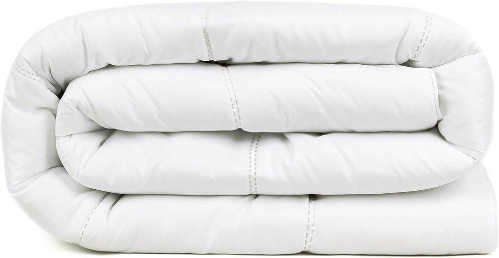 Couette TRAMAS+ 200 Gr/M² pour lit en fibres creuses siliconées - 150X220 Cm - Certifié Oeko Tex - Blanc, doux, chaud, minimaliste - Lit 90 Cm Couettes et couettes Naty Shop 180X220 Cm