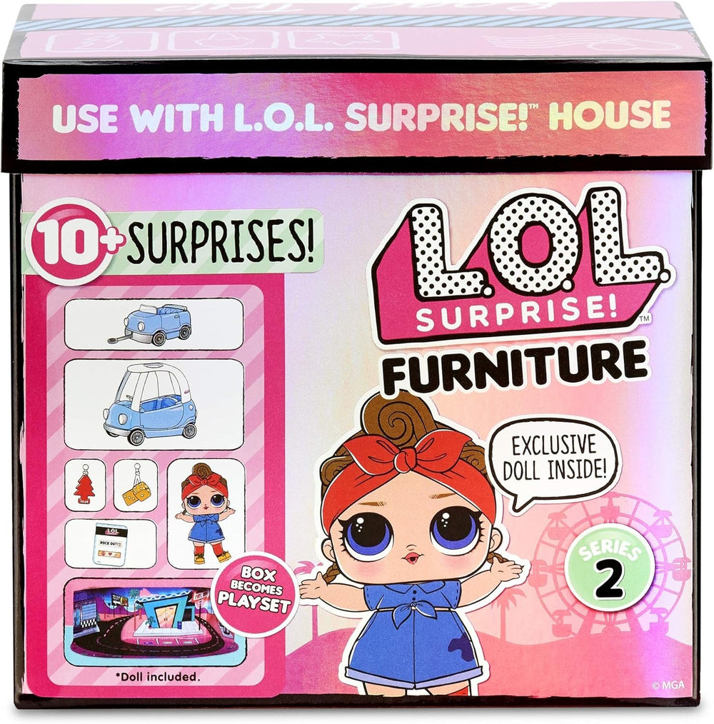 L.O.L. Surprise! 564928E7C Furniture - Puppenmöbel und Sammelfigur mit Zubehör Road-Trip mit Can Do Baby, 10 Überraschungen