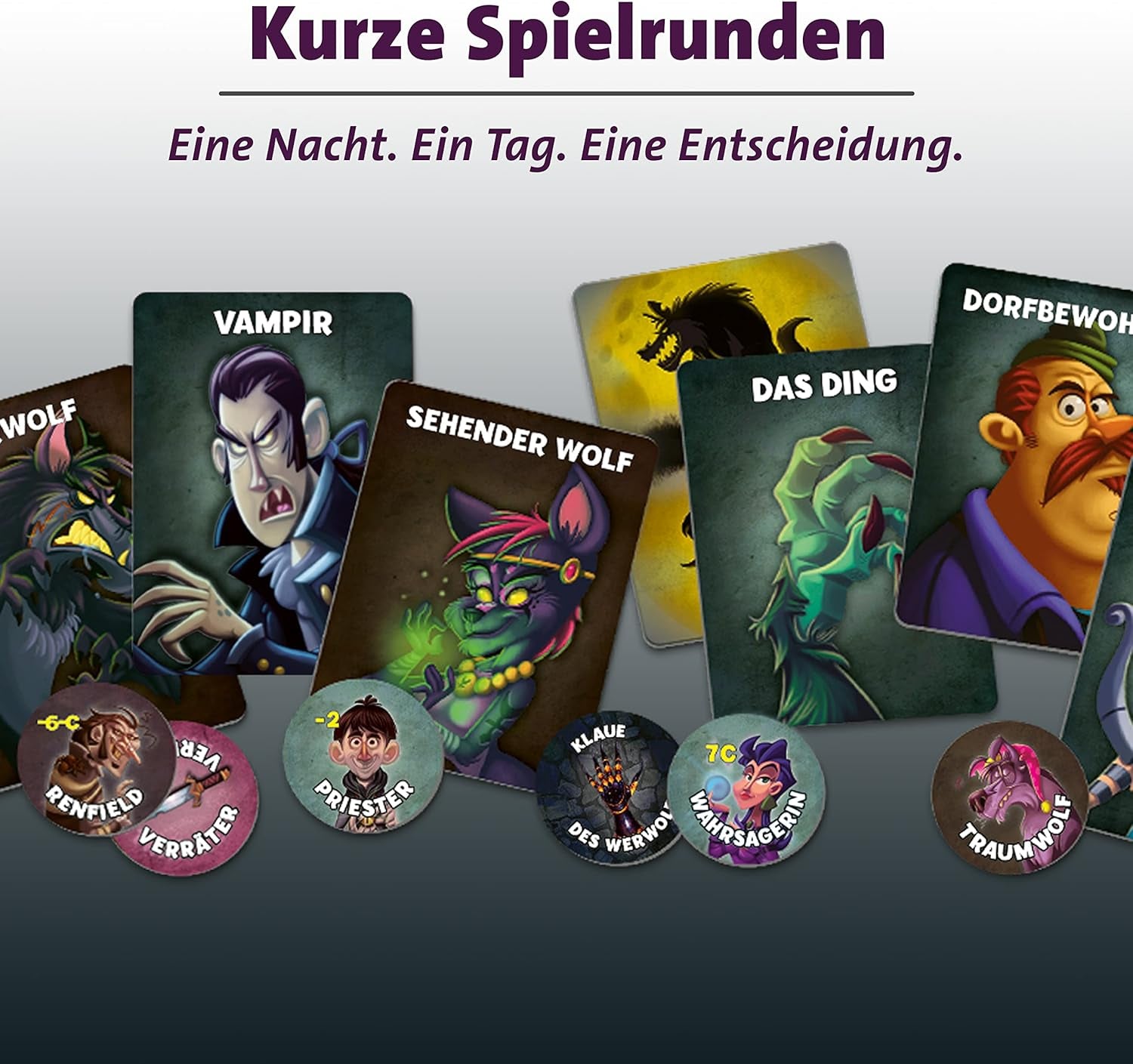 Ravensburger 26703 Jeu de société Loups-garous Pleine Lune Nuit 9 ans et plus Série de jeux d'action pour 3 à 10 joueurs