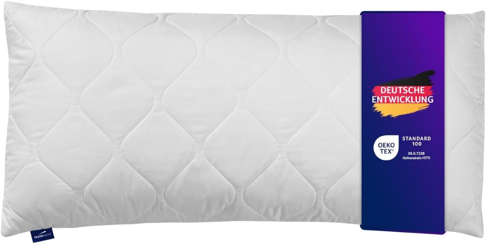 Oreiller Traumnacht à l'aloe vera avec housse confortable en microfibre douce et veloutée 40X80 cm Certifié Oeko-Tex, produit selon la norme de qualité allemande Oreillers standard Naty Shop Titre par défaut