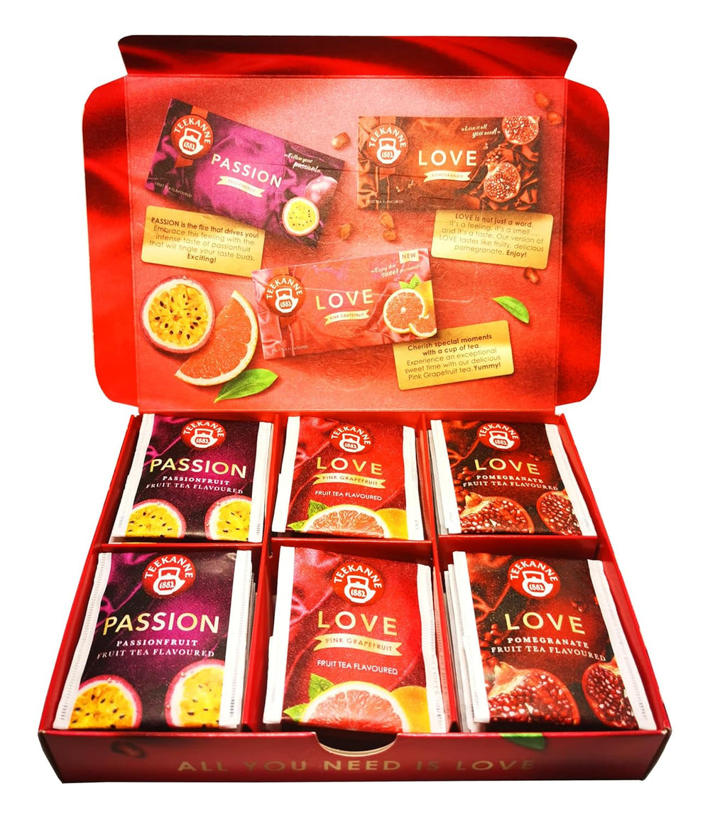 TEEKANNE Love Collection Coffret Mélange Exclusif de Thé aux Fruits - 3 X 10 Sachets - 65 G
