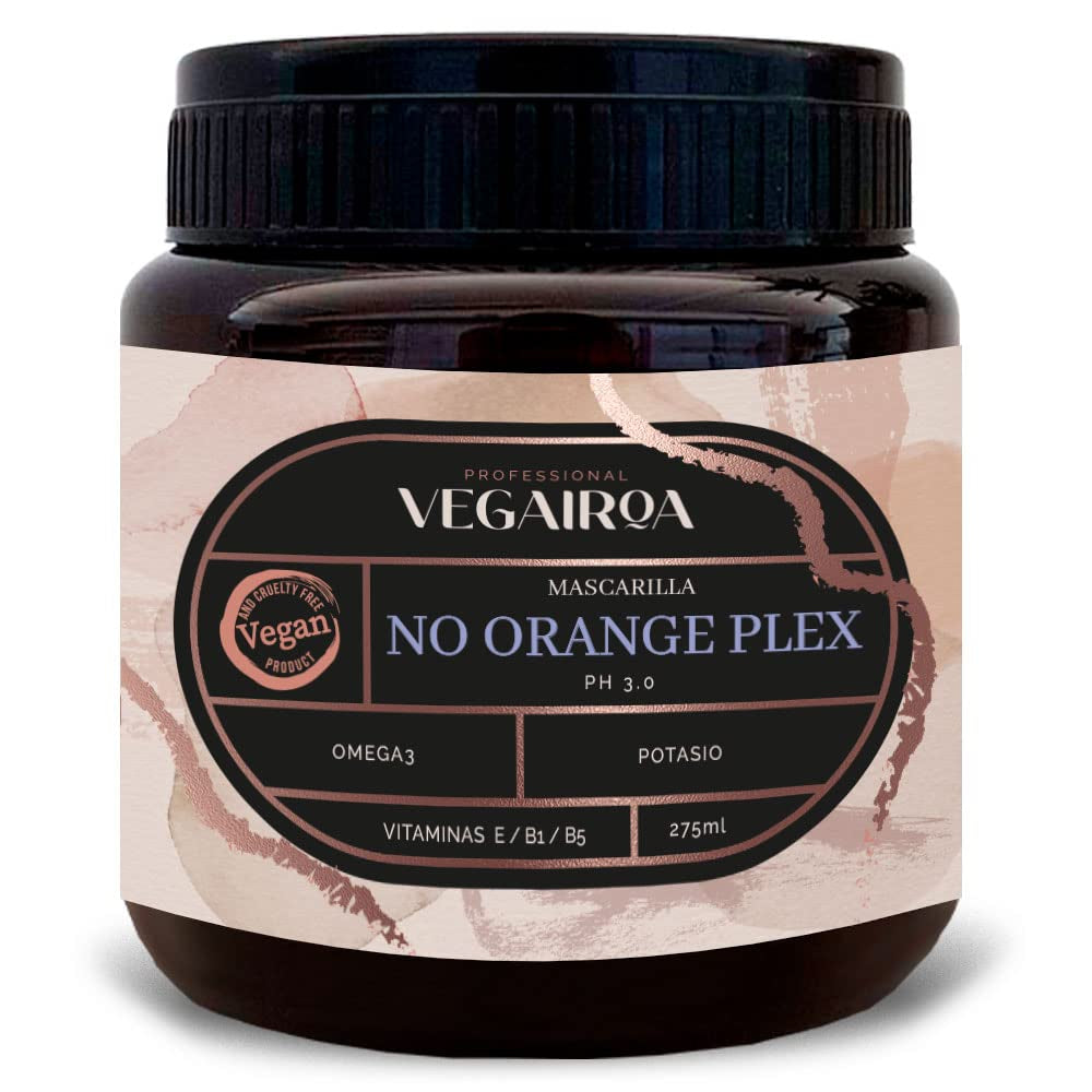 VEGAIROA - No Orange Plex Mask - Masque neutralisant les tons orangés - Soin hydratant en profondeur - Produit de coiffure professionnel vegan - 300g Naty Shop Hair Mask Default title