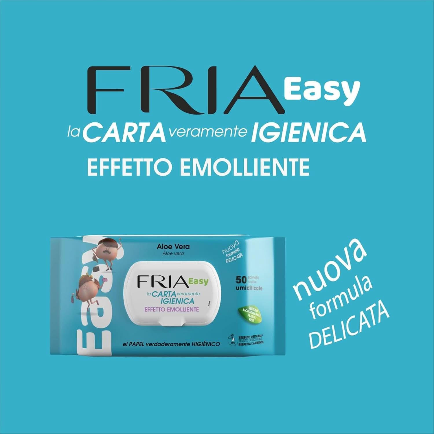 Fria, lingettes humides, 2 parfums différents, 2 x 50 pièces Lingettes humides bébé Naty Shop