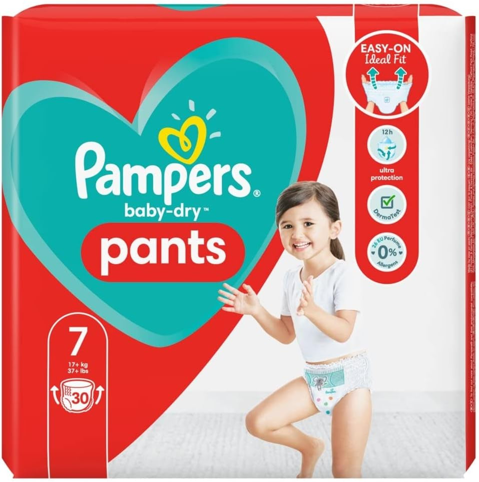 Couches Pampers 81657566 Pantalon Baby-Dry, blanc