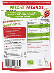 FRECHE FREUNDE Chips de Fraises Bio, Chips de Fruits Lyophilisés, Fruits Secs Tranchés Naturels Sans Sucre Ajouté, Végétalien, Sans Lactose, Sans Gluten, Paquet de 12 (12 x 12g)