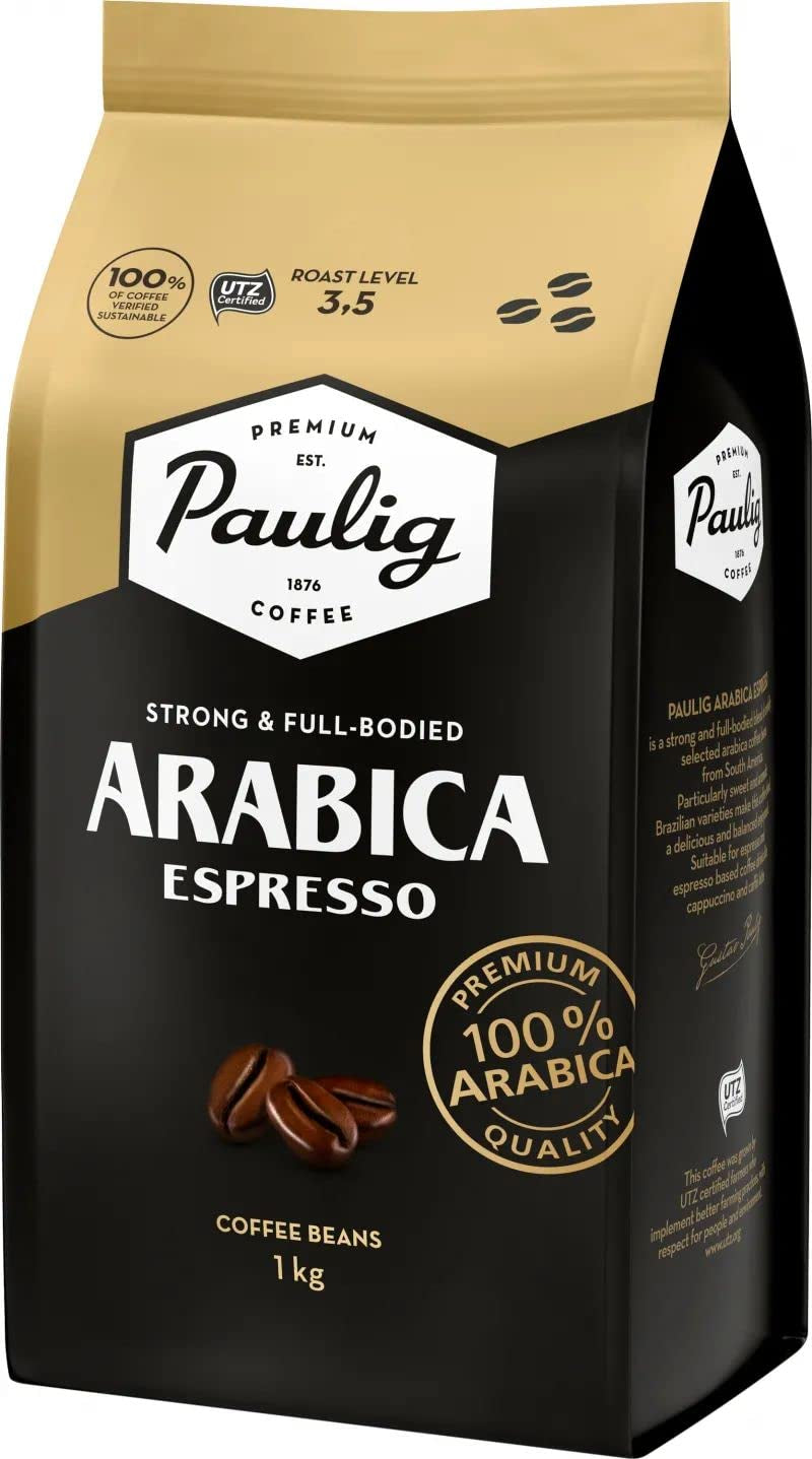 Grains de café expresso Arabica torréfiés, 1 kg