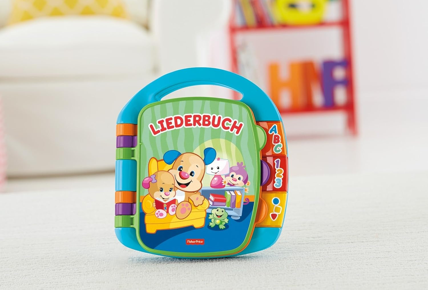 Fisher-Price Learning Fun, Livre de chansons, Livre de musique pour bébé, Jouet musical pour bébé, Livre électronique pour bébé, à partir de 6 mois, Version allemande, CDH40 Baby Toys Naty Shop