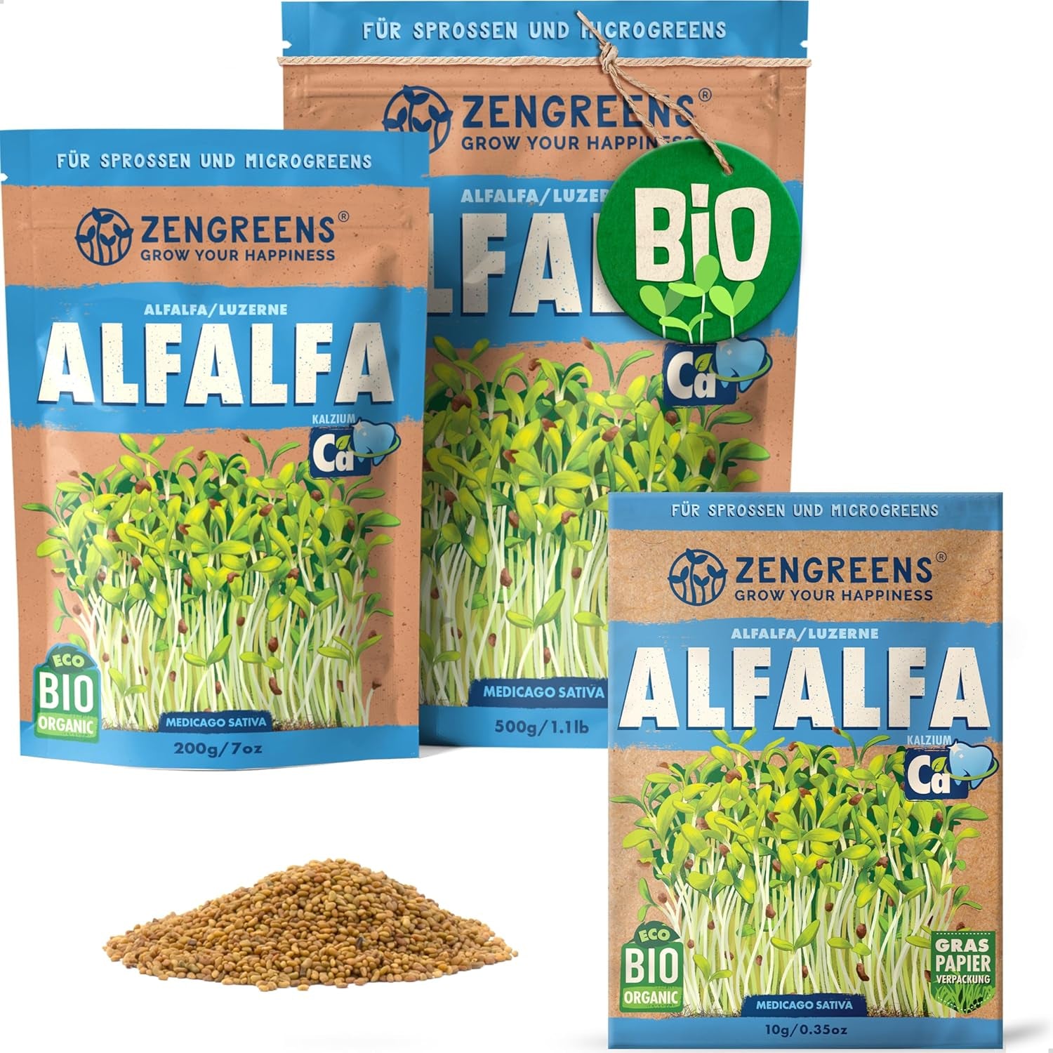 Bio Sonnenblumen Samen - Wähle Zwischen 10G, 200G Und 500G - Sonnenblume Mit Keimrate Von Über 97% - Keimsprossen - Sonnenblumensamen Zum Sprossen Ziehen - Wiederverschließbare Verpackung