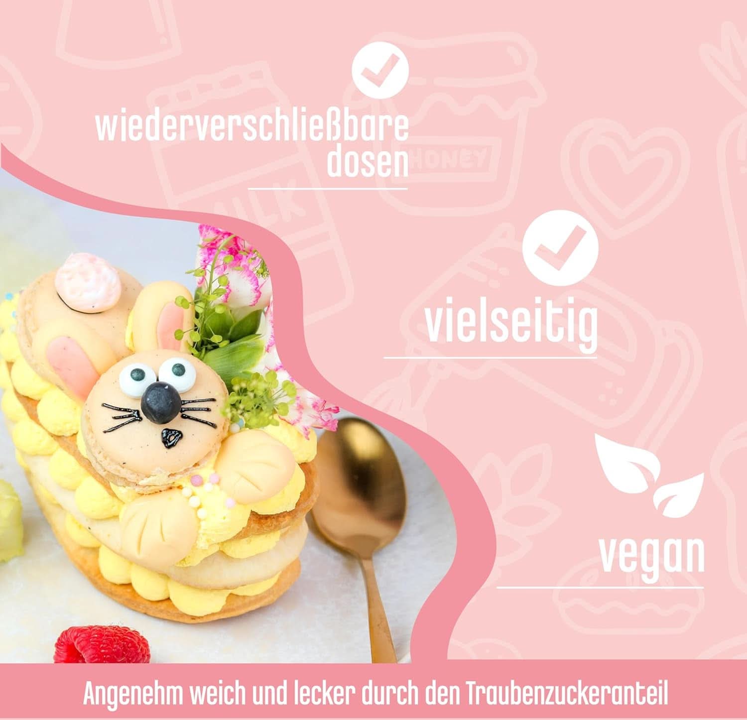 DECOCINO Perles Sprinkle Bio - 60 grammes - Sprinkles de dextrose Bio Sprinkles Naty Shop