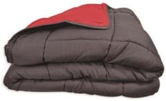 Housse de couette Calgary Polyester gris/rouge, Polyester, Gris/rouge, 200X140X1 Cm Couettes et couettes Naty Shop 200X140X1 cm