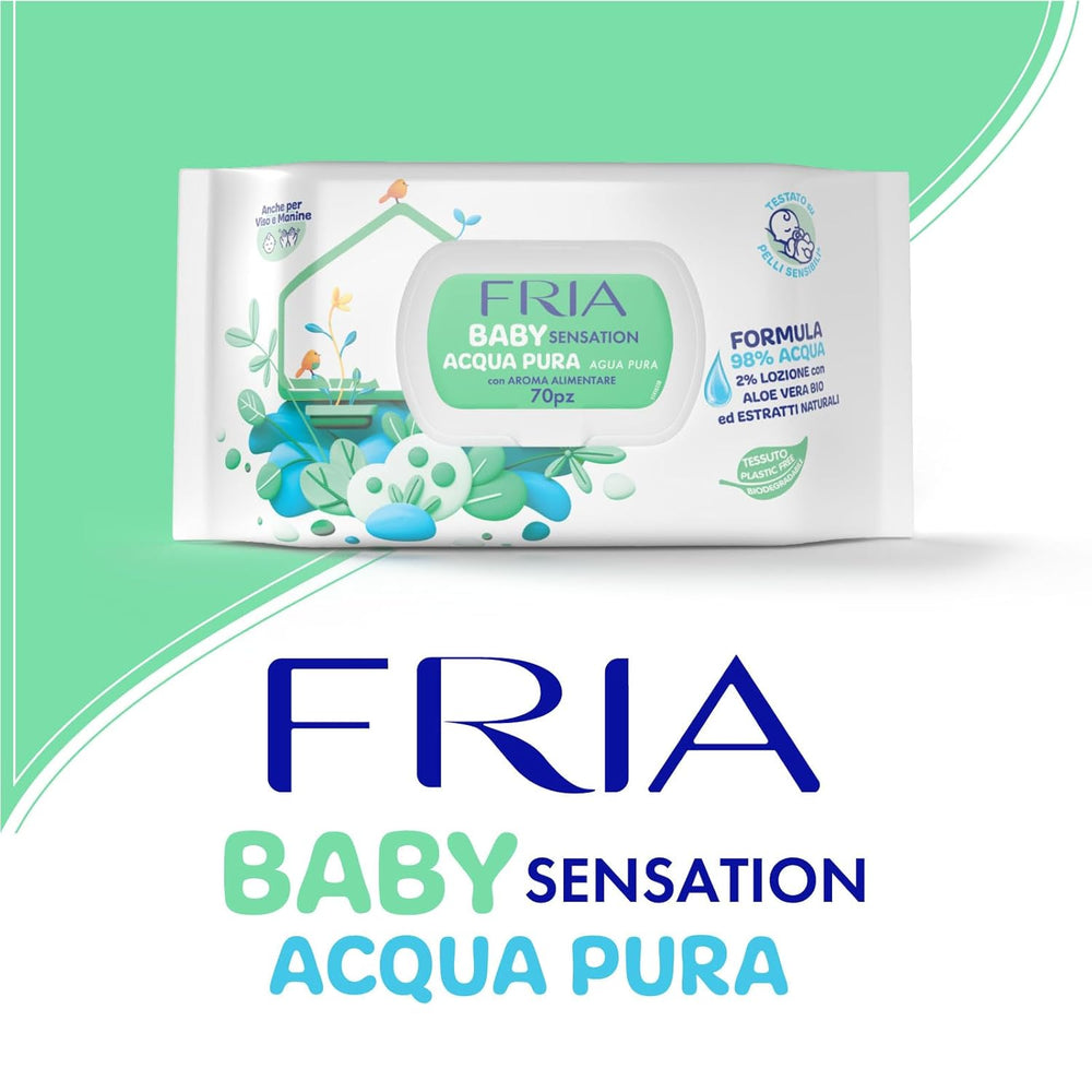 Lingettes humides à l'eau pure Baby Sensation, formulées avec de l'eau purifiée à 98 % pour le nettoyage de la peau, testées dermatologiquement, paquet économique de 840 lingettes