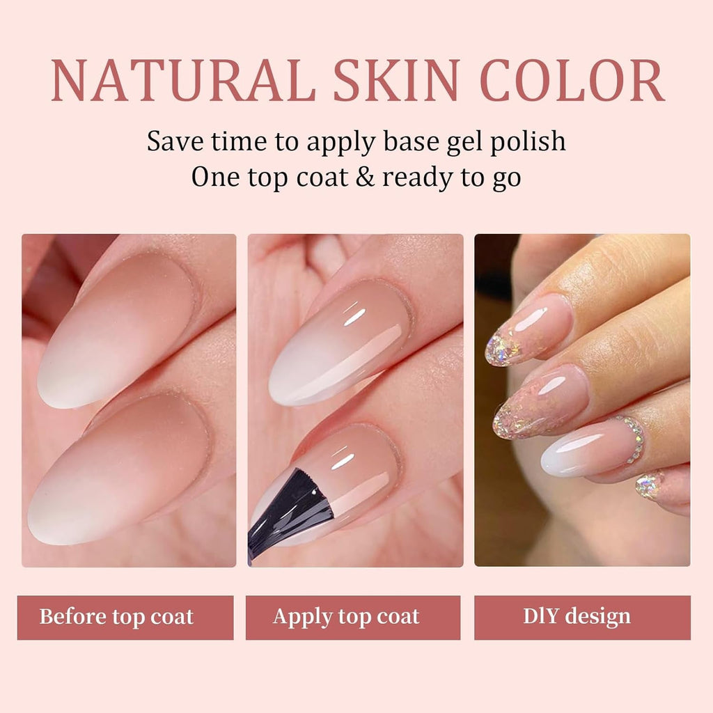 Kit 150 bucăți unghii false gradient - 5 culori design ombre unghii artificiale autoadezive - acoperire completă pentru femei și fete - unghii false lucioase pentru manichiură DIY (pătrat)