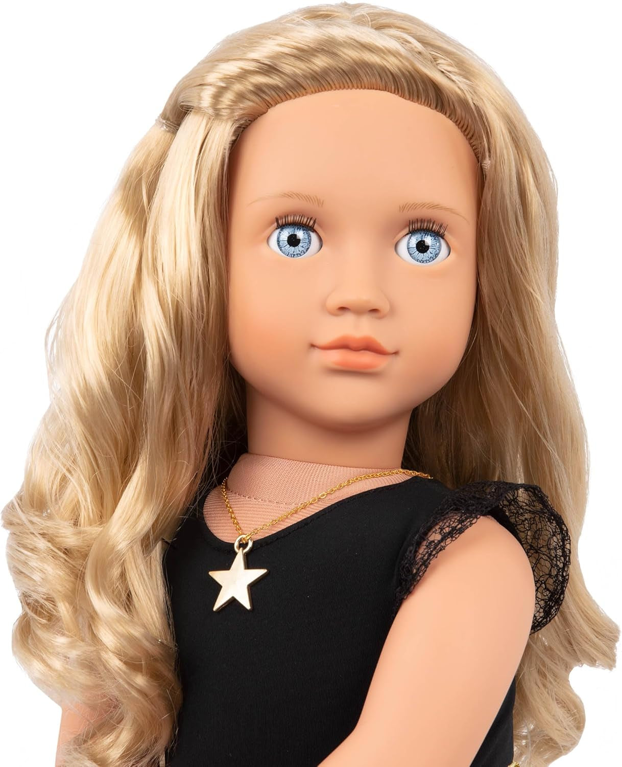 Our Generation - Stella - 46 cm Starry Fashion Starter Puppe - Blondes Haar und helle, himmelblaue Augen - 3 Outfits & Styling-Accessoires in Geschenkbox - Spielzeug für Kinder ab 3 Jahren