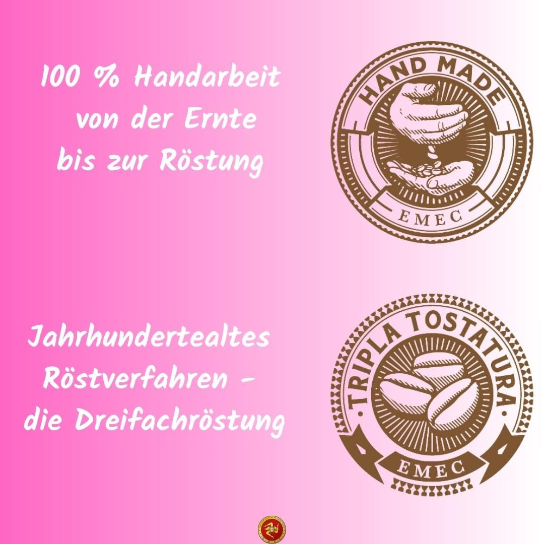 Café en grains d'espresso biologique 250 g - 100 % biologique - Torréfié en Sicile - Méthode de torréfaction artisanale vieille de plusieurs siècles - Grains d'espresso de qualité supérieure pour machines entièrement automatiques et porte-filtre