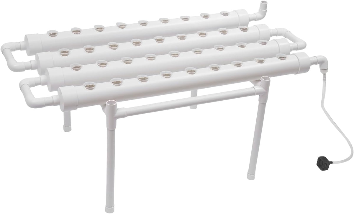 Kit de culture hydroponique à 3 couches, 108 espaces de plantation, systèmes de culture hydroponique de plantes sans sol, système de culture hydroponique de plantes dans des tubes pour légumes (une seule couche avec 36 trous)