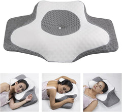 Oreiller orthopédique en mousse à mémoire de forme Topmener, oreiller cervical réglable, oreiller orthopédique ergonomique papillon pour le soutien du cou pendant le sommeil, oreiller de couchage pour les dormeurs sur le dos et le ventre Oreillers orthopédiques cervicaux Naty Shop Titre par défaut