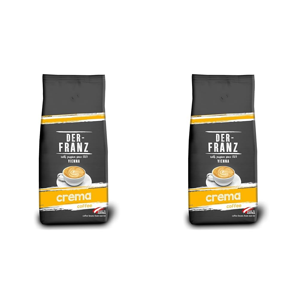 DER-FRANZ Cafea Crema, Intensitate 4/5, 100% Arabica, boabe de cafea întregi Cafea Naty Shop 2 x 1 Kg Crema
