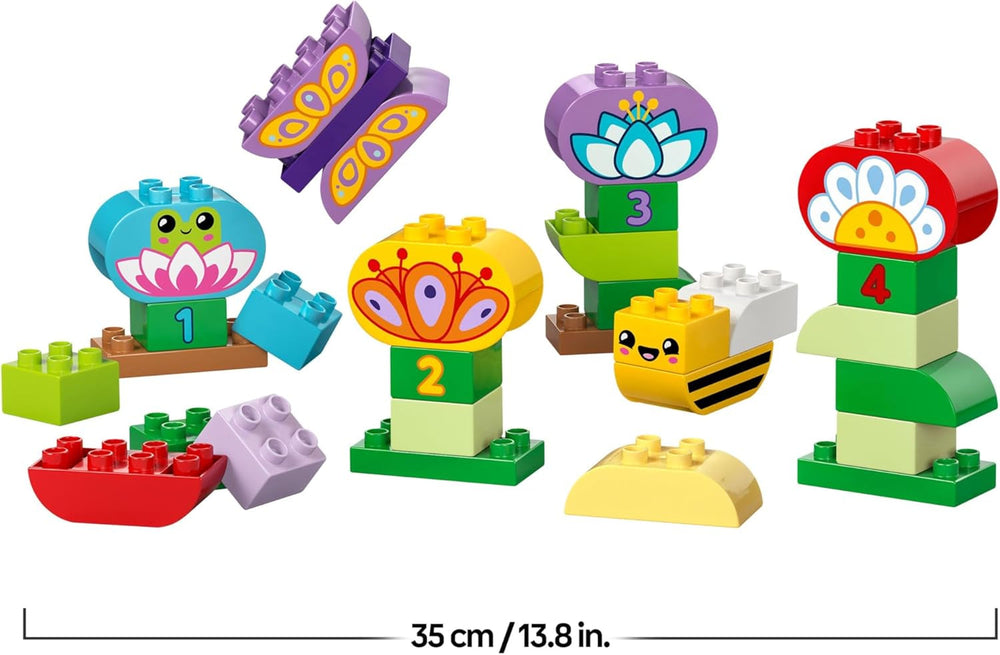 LEGO DUPLO Town Kreativer Blumengarten - Motorikspielzeug für Kinder ab 2 Jahren - Montessori Spielzeug - Lernspielzeug für Vorschulkinder - Garten Spiel für Kleinkinder - Geschenkidee 10444