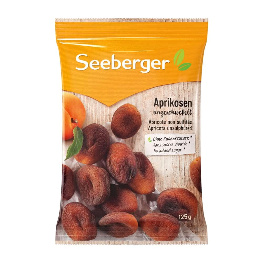 Seeberger Abricots secs non traités au goût sucré-fruité - sans sucre ajouté, 13 x 125 grammes Naty Shop produits déshydratés 13 x 125 grammes
