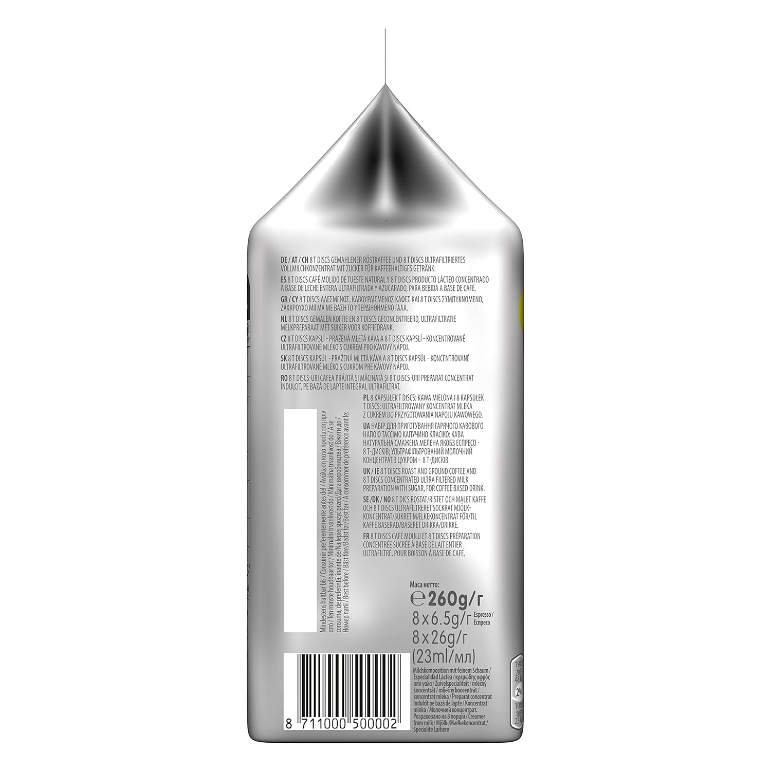 Tassimo Kapseln Jacobs Cappuccino Classico, 5 x 8 dosettes, 40 Kaffeekapseln