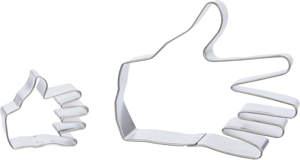 SC619 Emporte-pièces et gâteaux à motif manuel, petites et grandes tailles assorties, acier inoxydable, argent, 10 x 2 x 9 cm, 2 pièces