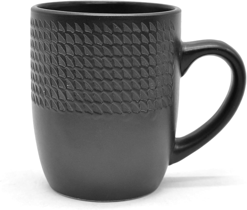 ECHTWERK 30-Teiliges Vintage Kombiservice "Blackstyle" Modern-Design, Für 6 Personen, Geschirrset Aus Steingut Mit 6 X Speiseteller, 6 X Beilagenteller, 6 X Schüssel, 6 X Teetassen, 6 X Suppenteller Sets de table Naty Shop