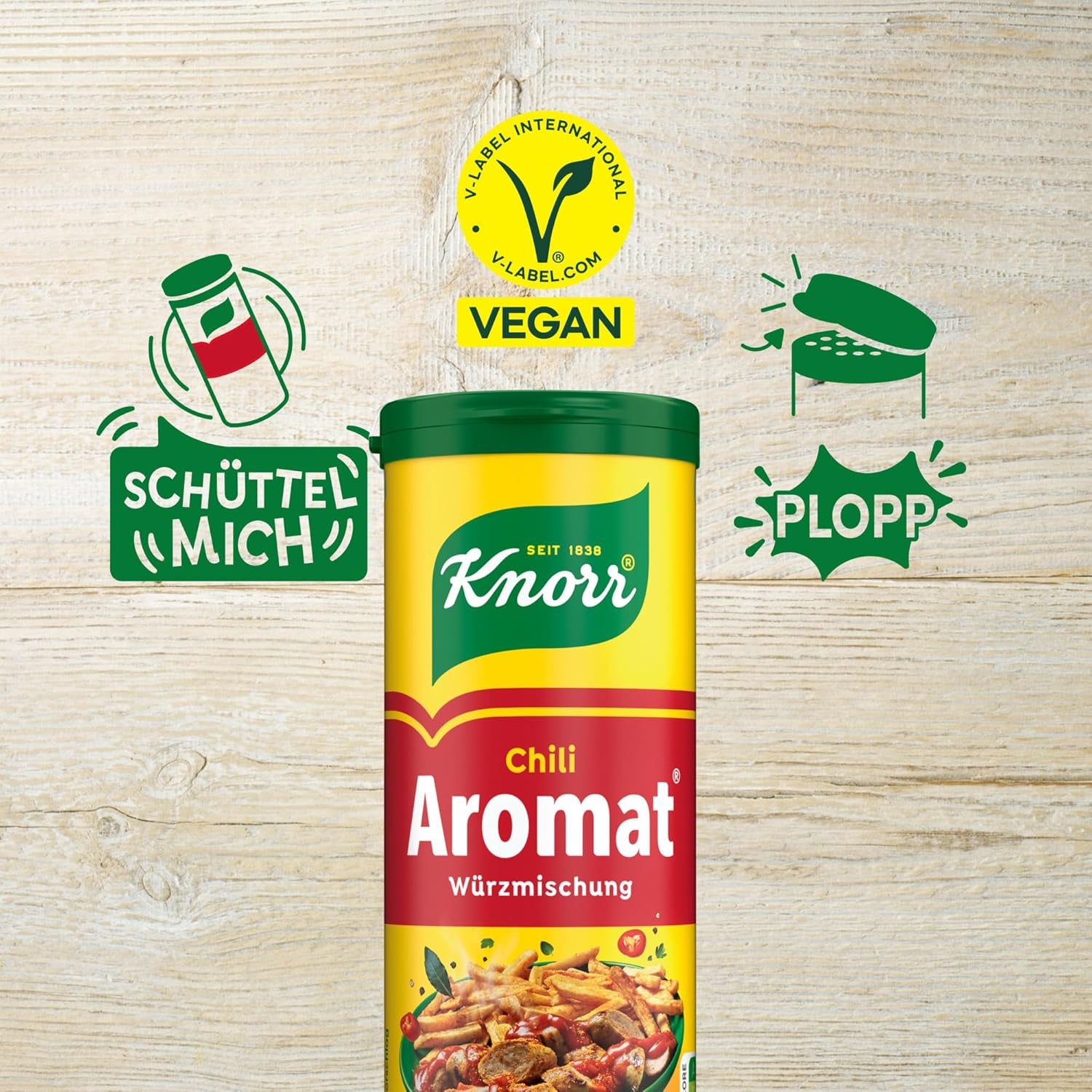 Knorr Würzmischung Chili Aromatisé pour des plats rapides pour assaisonner et assaisonner les pommes de terre, les pâtes, les légumes et plus encore 90 g